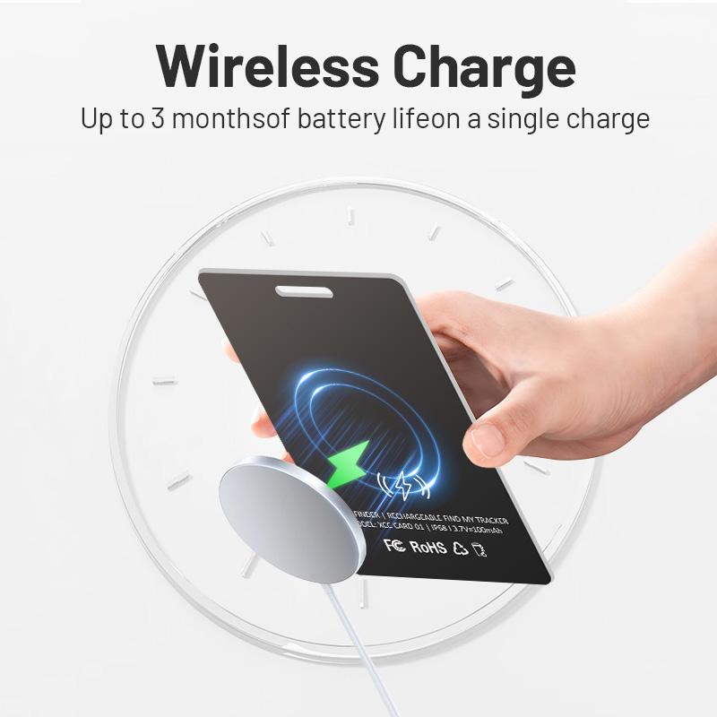 GPS Smart Wallet Tracker Card Bluetooth Anti-loss Device for Apple Smart Tracker for Key Luggage Wallet Works Find My