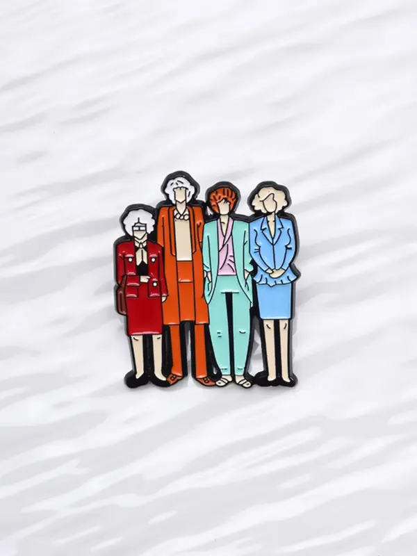 The Golden Girls Cartoon Brooch, Cute Fashion Alloy Badge for Women & Men, Enamel Pin Suitable for Backpacks, Jeans, Scarves, Hats Decoration 5