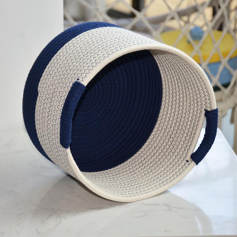 Product Introduction of New Modern Minimalist Style Storage Basket Cotton Rope Storage Basket for Toys, Snacks, Household Items, and Dirty Clothes 13