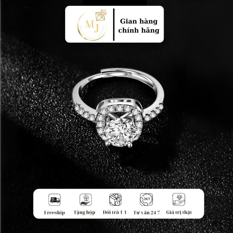 HP N3 Nhẫn Đá Kiểu dáng mặt vuông nhỏ sang trọng mới nhất Women 2