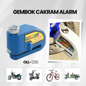【COD】GEMBOK MOTOR CAKRAM ALARM KUNCI PENGAMAN MOTOR KUNCI CAKRAM ANTI MALING OLL-LOCK1123