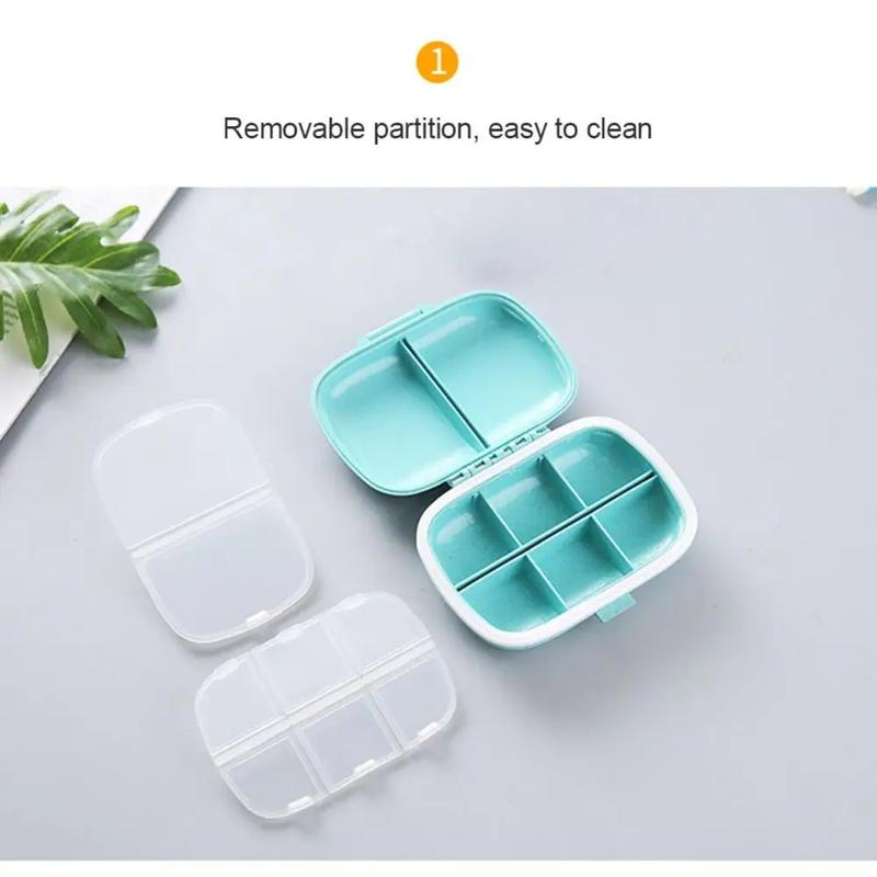 Product Introduction of Hộp Đựng Thuốc Cầm Tay Kích Thước Nhỏ, 8 Ngăn, Hộp Sắp Xếp Thuốc Du Lịch, Hộp Đựng Viên Thuốc Kín Lúa Mì, Hộp Đựng Đồ, Thích Hợp Cho Thuốc 20