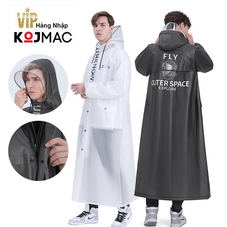Áo Mưa Măng Tô Nam Nữ Thời Trang KOJMAC Áo Mưa Dây Kéo 1 Người Đi Xe Máy Có Túi Áo Mưa Bít Hông Áo Khoác Đi Mưa