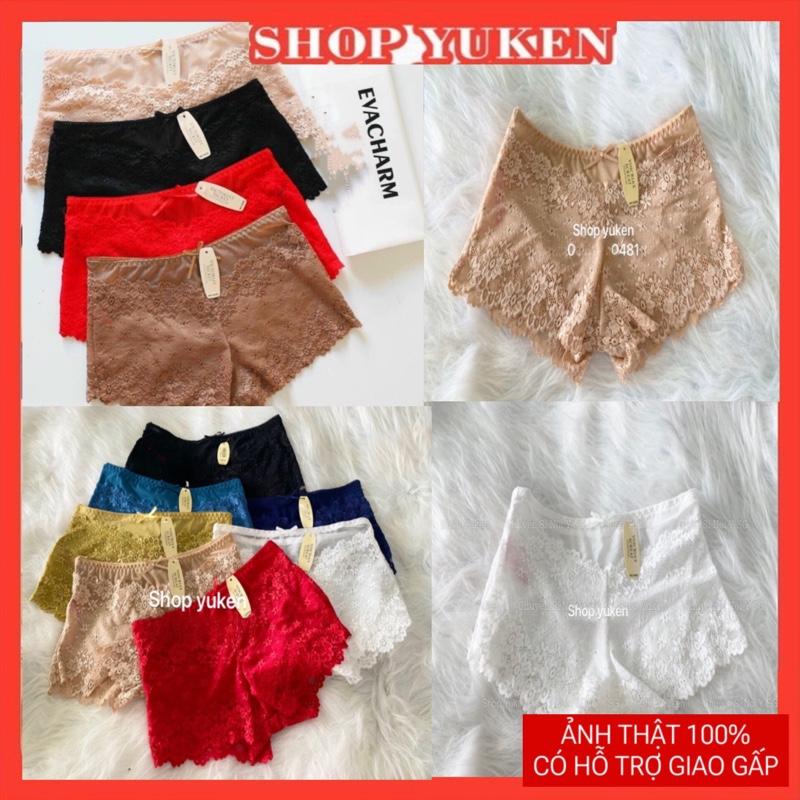 ️ Q5436 38-52kg Đồ bảo hộ. Quần Lót Nữ Mặc Trong Váy Dạng Đùi Ren Dày Dặn 2 lớp