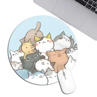 Lót chuột hình tròn dễ thương đáng yêu xinh xắn ngộ nghĩnh chất liệu dày dặn chống trơn trượt 4