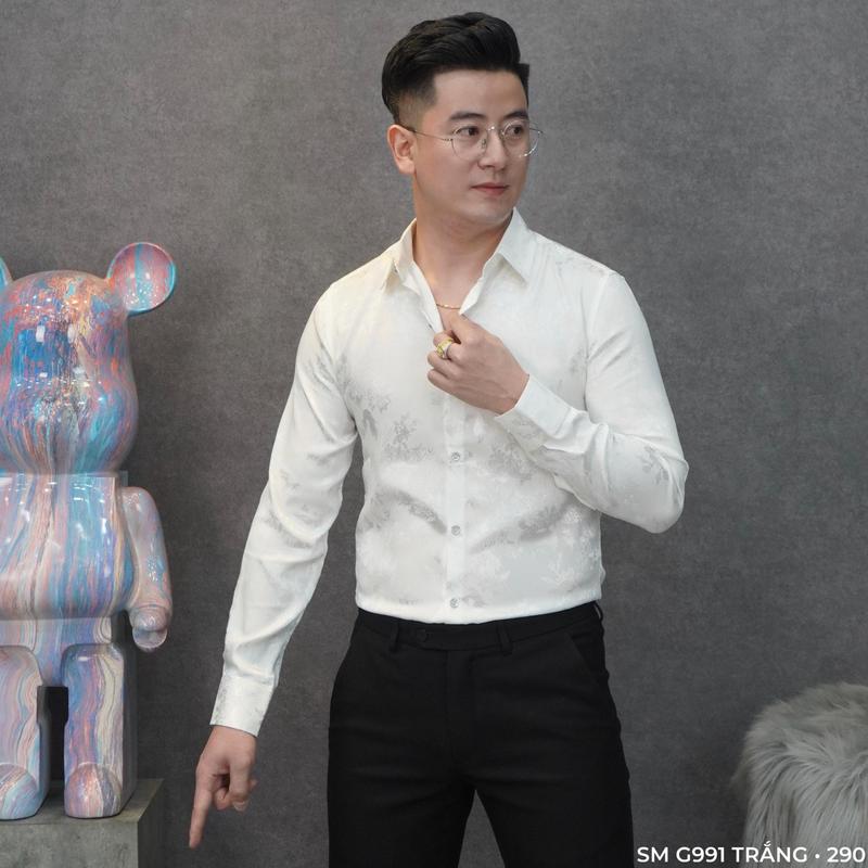 Áo Sơ Mi Nam Gấm Dài Tay Luxury G991 vải chống nhăn, thiết kế  Sang trọng Menswear Shirt áo  sơ áo  sơ sơ  mi áo  sơ áo  sơ áo  xanh captain  sơ áo  sơ áo  sơ áo  phước áo  sơ áo  sơ áo  sơ sơ  mi