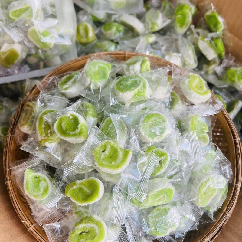  Kẹo dừa non vị lá dứa cuộn mini - Đặc sản Bến Tre Candy Snack Viên Kẹo 
