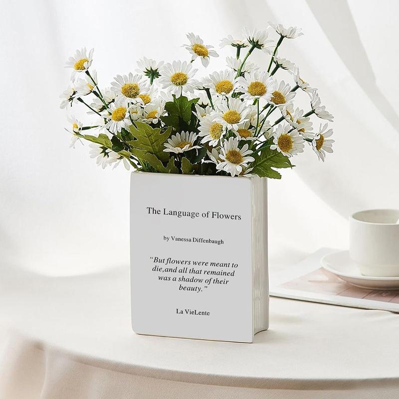 Product Introduction of Modern Floral Arrangement Book Vase Artistic Home Decor Flower Vase Decorative Book Decor Accents 11