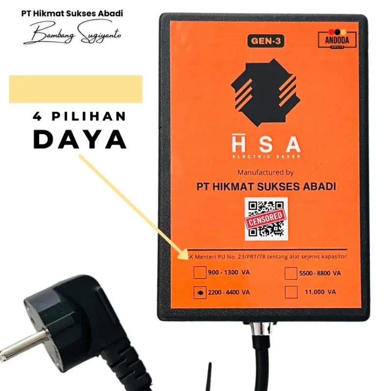 HSA Electric Saver Penghemat Daya Listrik Bambang Sugiyanto PT Hikmat Sukses Abadi 2
