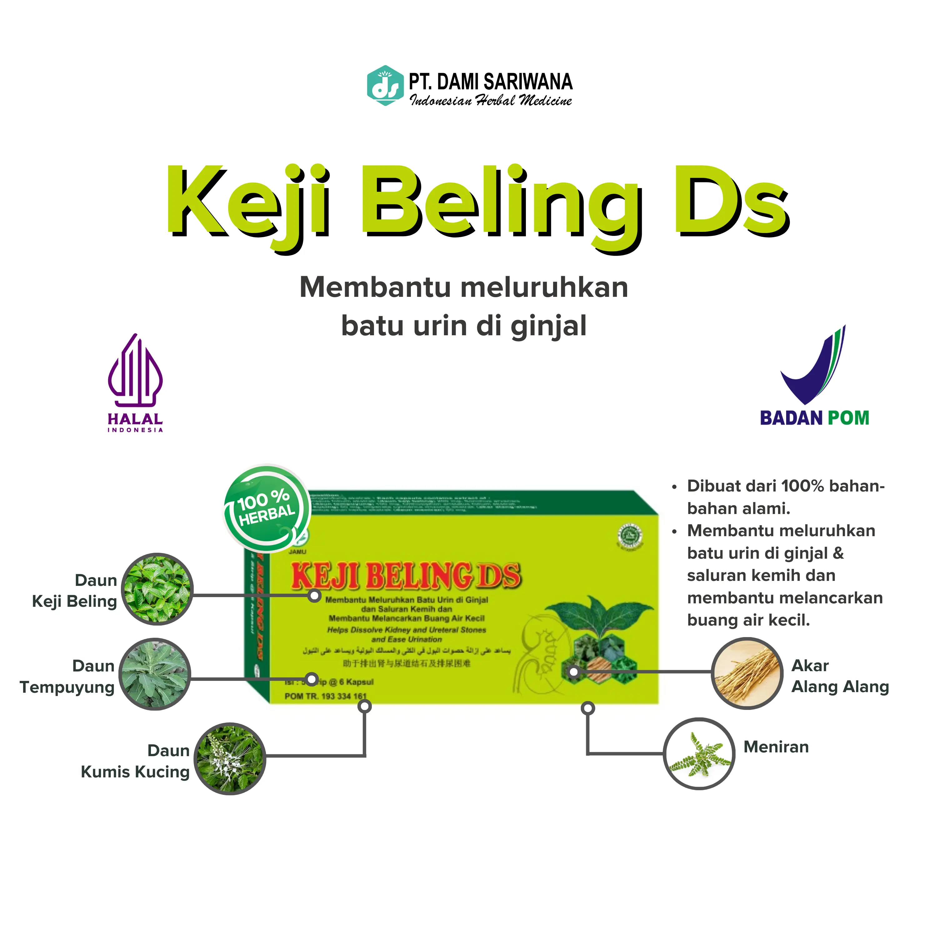 Jamu Herbal KEJI BELING DS 30 Kapsul