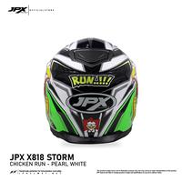 Gambar Helm JPX - Helm Full Face Storm X818 - CHICKEN RUN - FLUORESCENT YELLOW GLOSS, XXL dari JPX HELMET Kab. Tangerang 2 Tokopedia