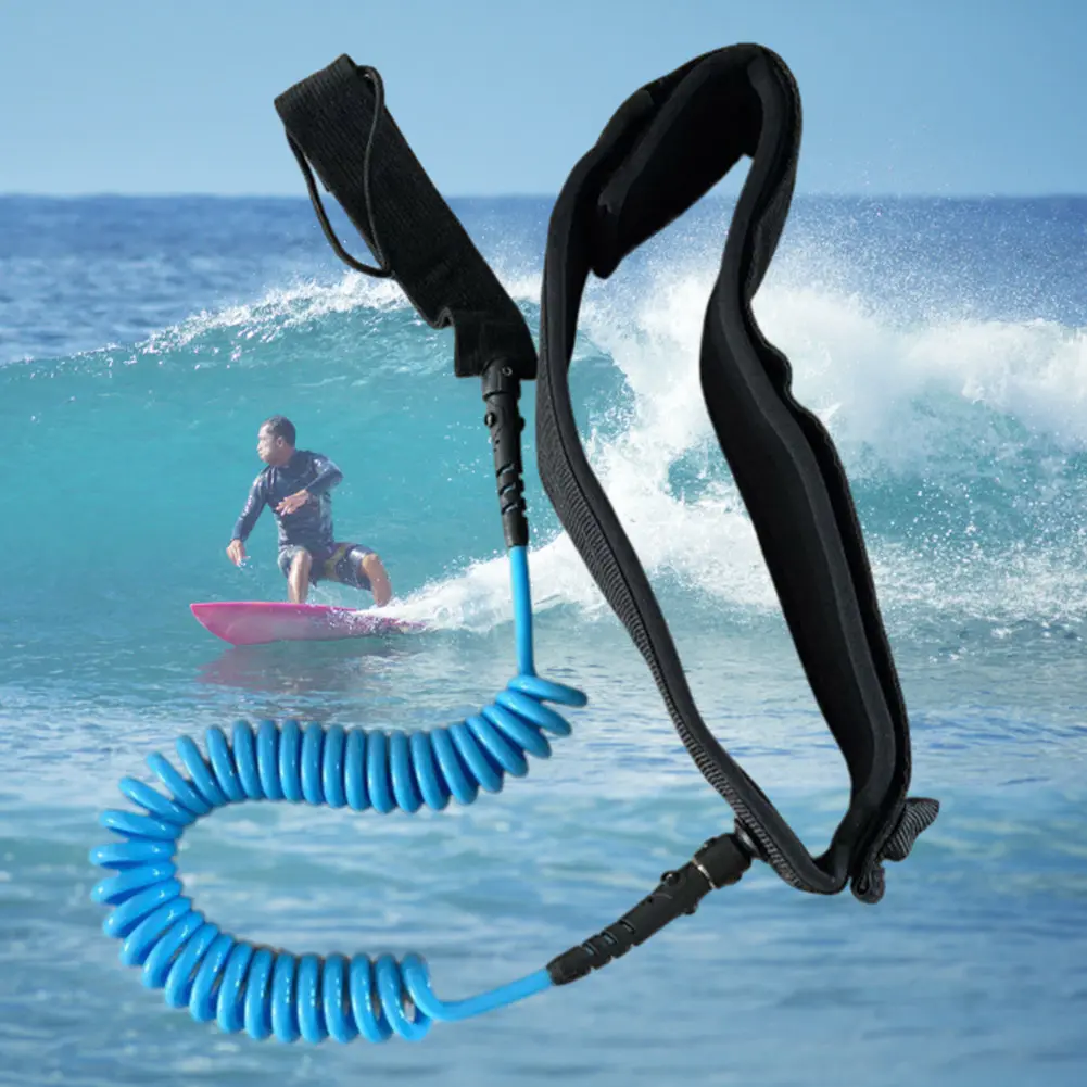 Coiled Leash Adjustable SUP Surfboard Waist Leash Belt for Stand Paddle Boards