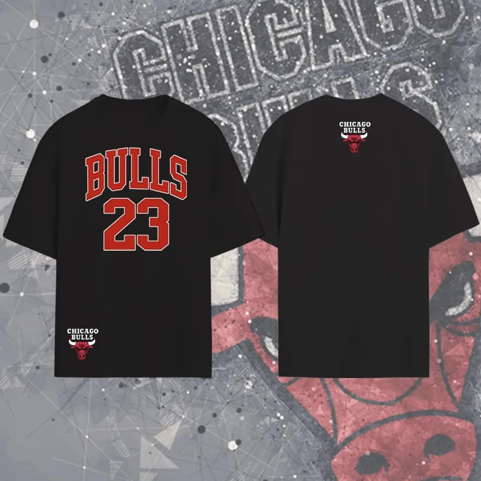Áo Thun In Hình, Trang Phục Nam, Áo Thun Chicago Bulls, Ngoại Cỡ, Unisex, Áo, 2024