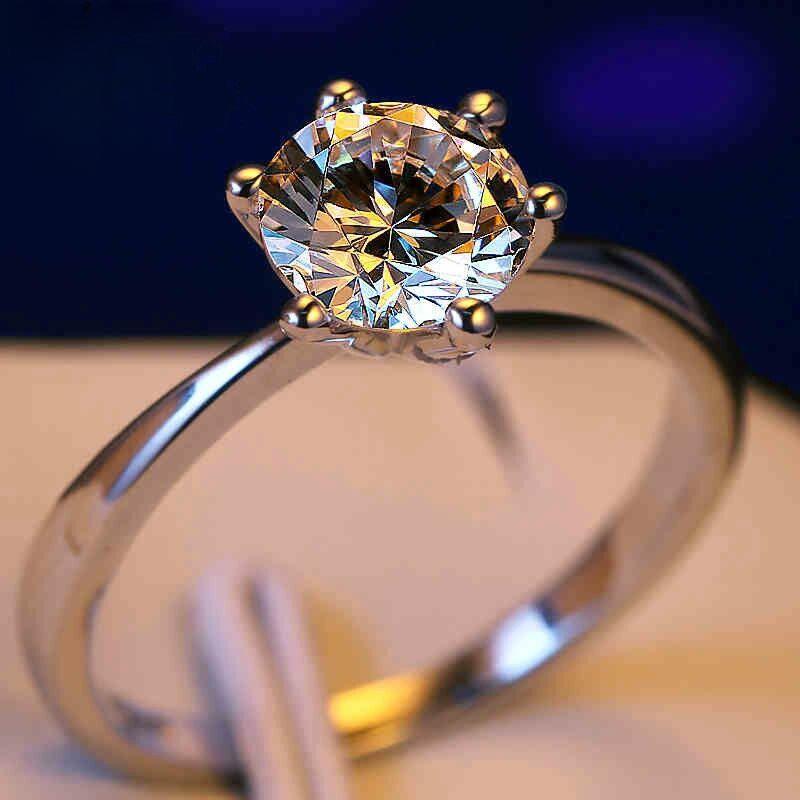 Cincin Janji, Zirkonia Kubik, Cincin Romantik, Dengan Kotak Janji, Sesuai untuk Perkahwinan dan Pertunangan, Untuk Wanita, Barang Kemas Perak 5