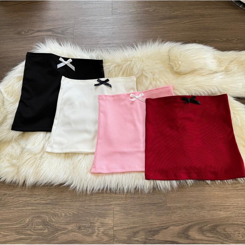 Product Introduction of Lace Bow Tube Top - Strapless Tube Top m071 Breathable Fabric Shirt Womenswear 0