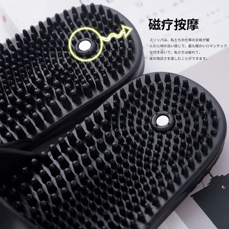 2025 Men's Foot Massage Slippers Foot Acupuncture Point Foot Massage Shoes Couple Bathroom Non-Slip Indoor Slippers Summer Hot