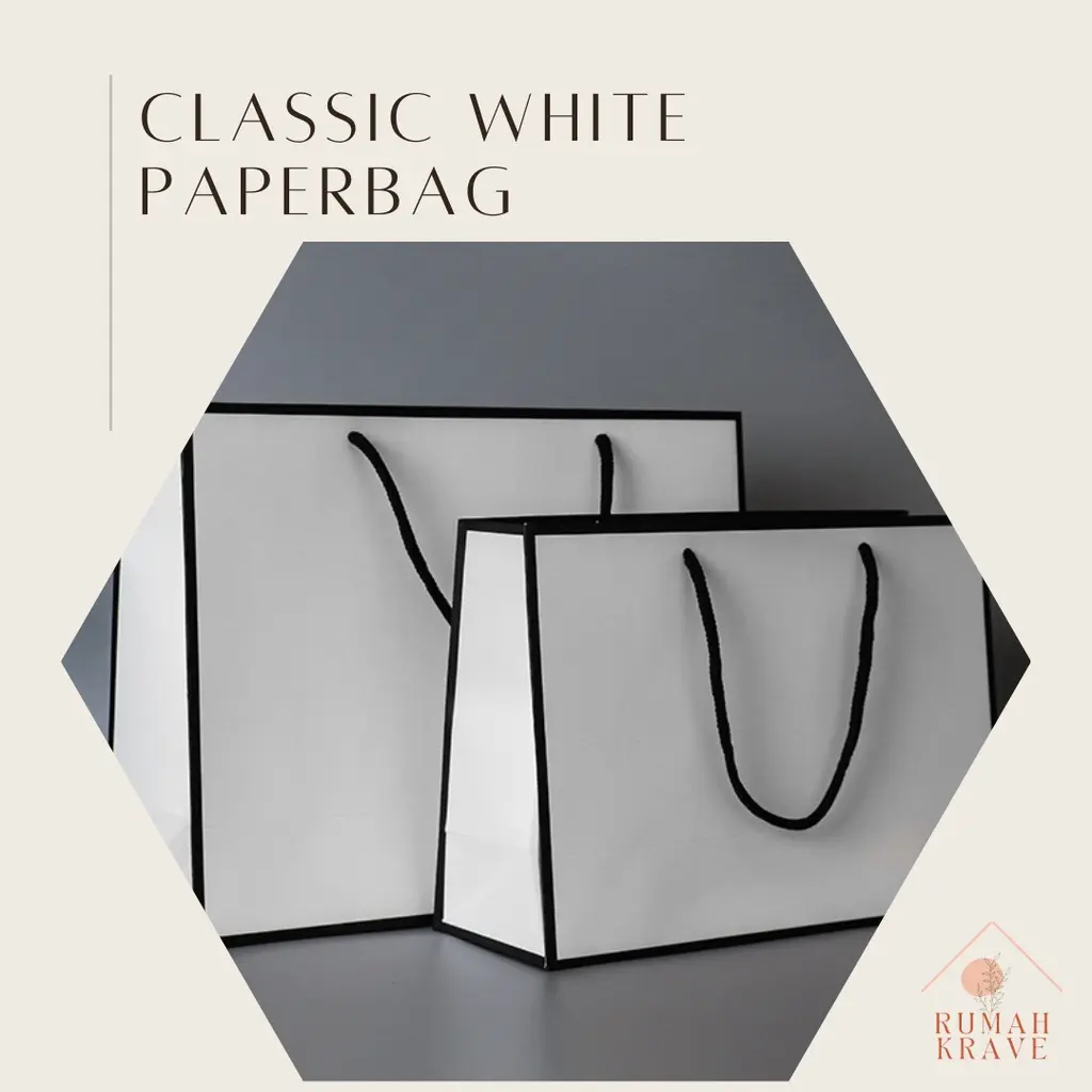 Paperbag Hitam Putih Elegan Paper Bag Goodie Bag