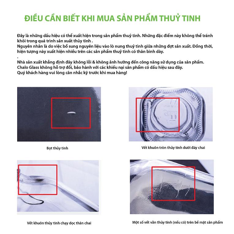 Chai thủy tinh vuông nắp nhựa & nhôm 250 - 350ml - 500ml (Chiếc lẻ, Chai trơn, không in hình) 6