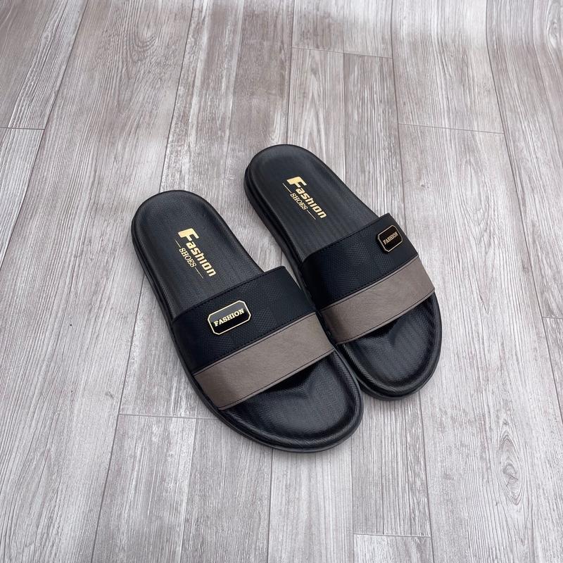  KHÂU ĐẾ Dép Nam Da Sít Nhăn Đen Vá Nâu Cafe Cao Cấp Mác FAshion Đế Kép 2 Lớp Chất Liệu Độc Đáo Phong Cách Thời Trang Hiện Đại 