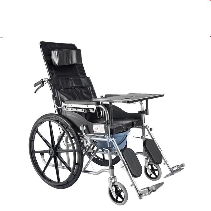 Xe lăn cho người già - Xe lăn cho người bệnh - Xe lăn đa năng có bô,có thể ngả thành giường, gập gọn..