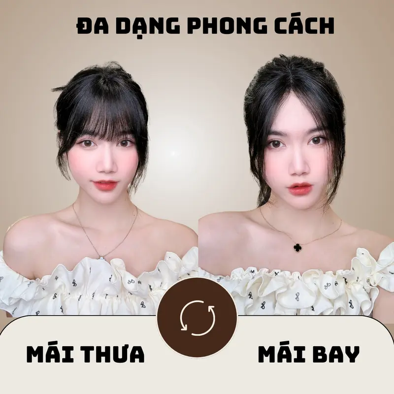 Phủ hói siêu da dệt lưới tàng hình 3d làm bằng tóc thật  loại 3 kẹp cao cấp (tặng kèm máy duỗi tóc) Women Nữ Kẹp Tóc Wig 1