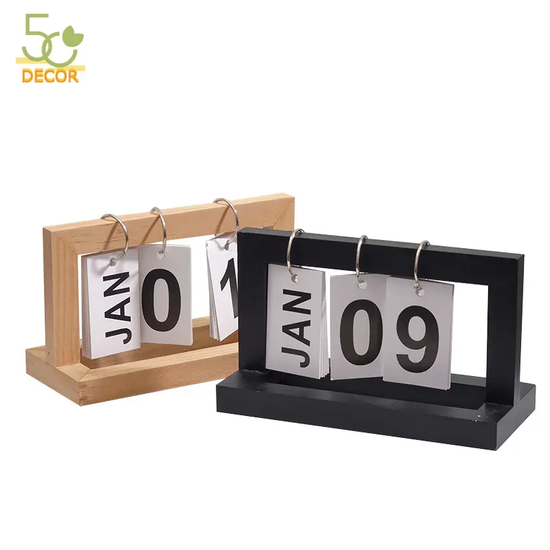 Lịch lật số để bàn, lịch khung gỗ trang trí bàn học, bàn làm việc, decor văn phòng, quà tặng, quà lưu niệm 6