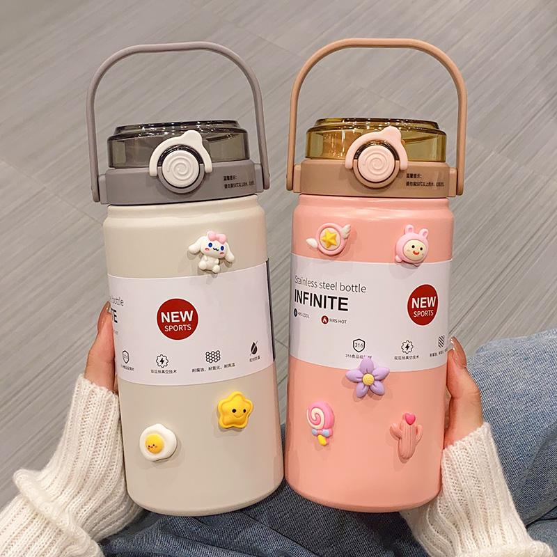 (Tặng túi vải) PC14 Bình giữ nhiệt BOSS có ống hút tiện lợi 1000/1200ml/2000ml, chống gỉ Inox 316, giữ nhiệt 10-12 tiếng cực lâu