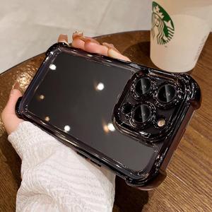 Solid Color Phone Case, Anti-drop Cellphone Protective Case, Shockproof Mobile Phone Cover for iPhone 13 14 15 16 Pro Max/Pro/Plus