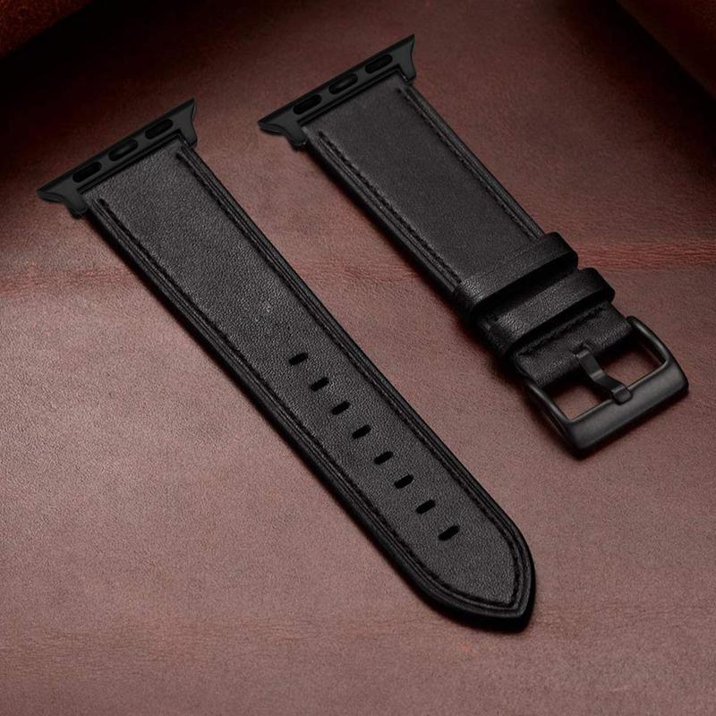 Vintage Faux Leather Watch Band for iWatch, Adjustable Watchband for Men & Women, Universal Fashionable Watch Band for Apple Watch 3