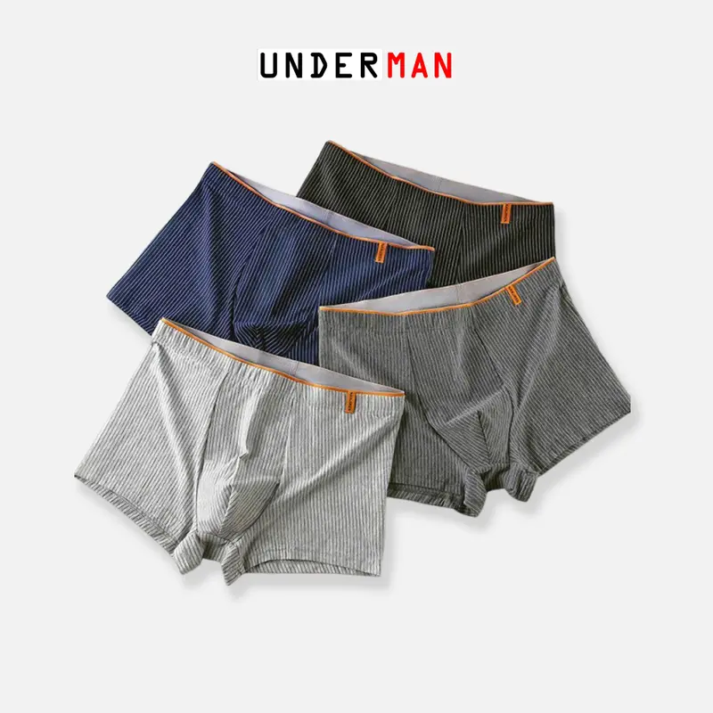 Quần Lót Nam Cao Cấp cotton nguyên chất UNDER.MAN, Quần sịp nam co giãn 4 chiều, mát mịn thoáng khí, Quần Boxer short Menswear - SN02 xxl cúc Thun curve short 1