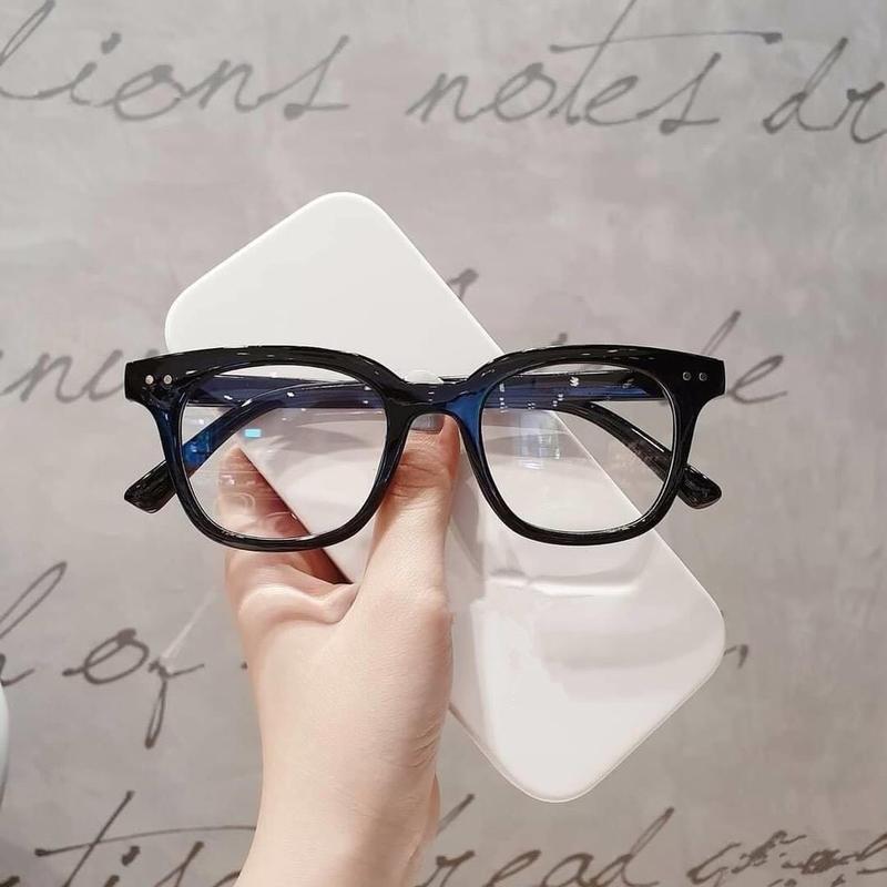 Gọng kính cận chữ V nữ nam basic dễ mang tròng không độ thời trang hàn Quốc thay được cận Minaso 046