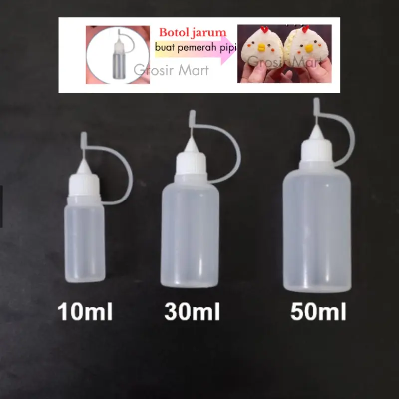 GM Botol Jarum Tetes 10 ml 30 ml 50 ml Tempat Saos Bento Tools Glue Applicator 0