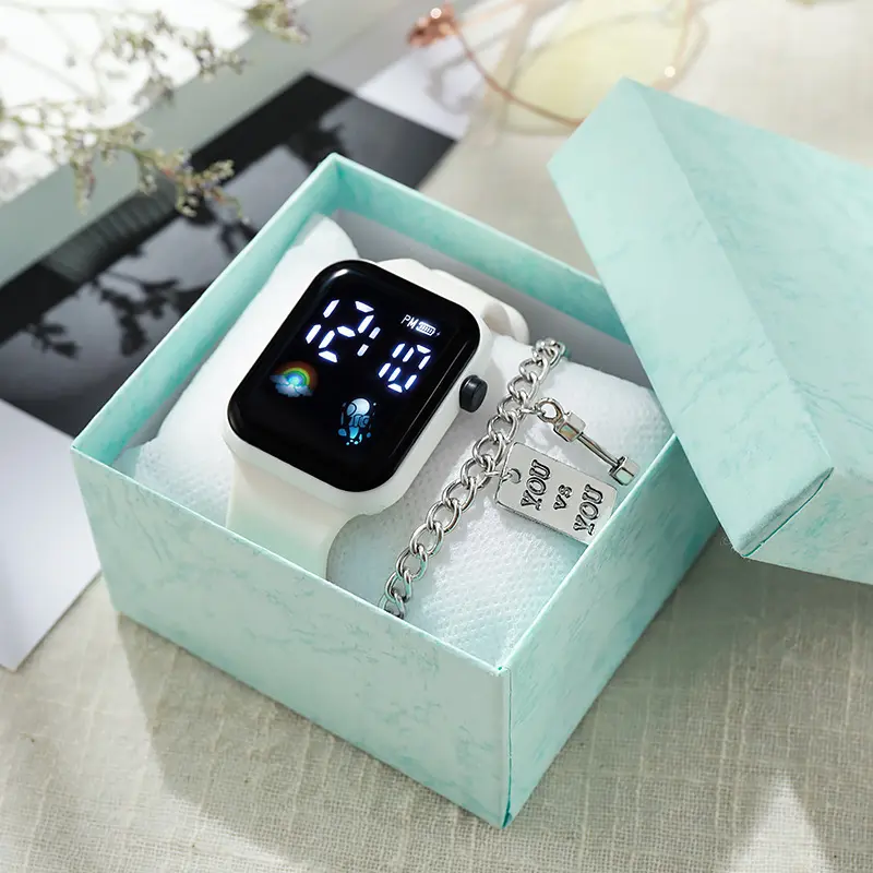 Women's Watch Cute Trendy Ins Style for Middle School and High School Students Children's Luminous Sports High-Value Electronic Watch
