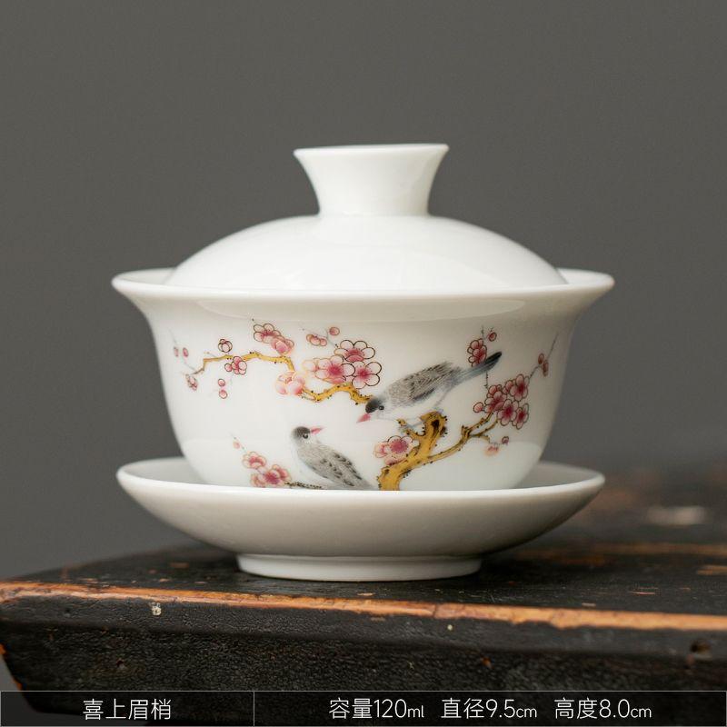 Product Introduction of Bát Có Nắp Bằng Gốm, Màu Trắng, Bát Kombucha Đơn Có Nắp, Cốc Trà Sancai, Gốm Dehua, Gia Dụng, Thủ Công, Làm Trà Xanh Và Trắng, Dụng Cụ Pha Trà 2