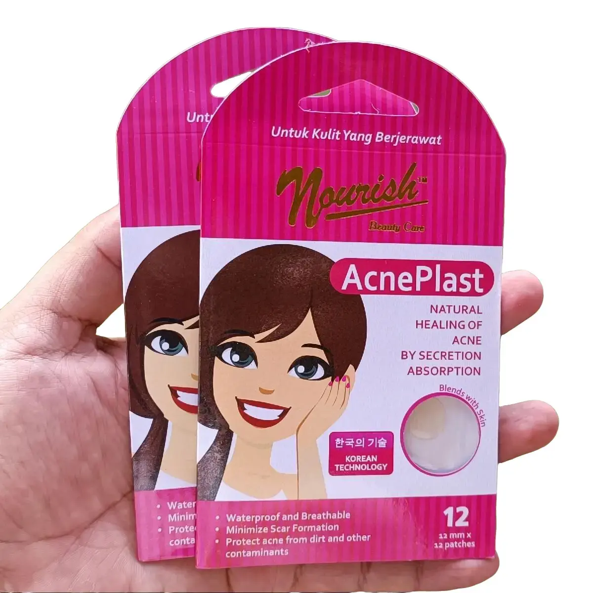 Nourish Beauty Care Acneplast Plester penutup Acne atau jerawat untuk menyerap cairan jerawat, muka berminyak dan berjerawat Facial Girl