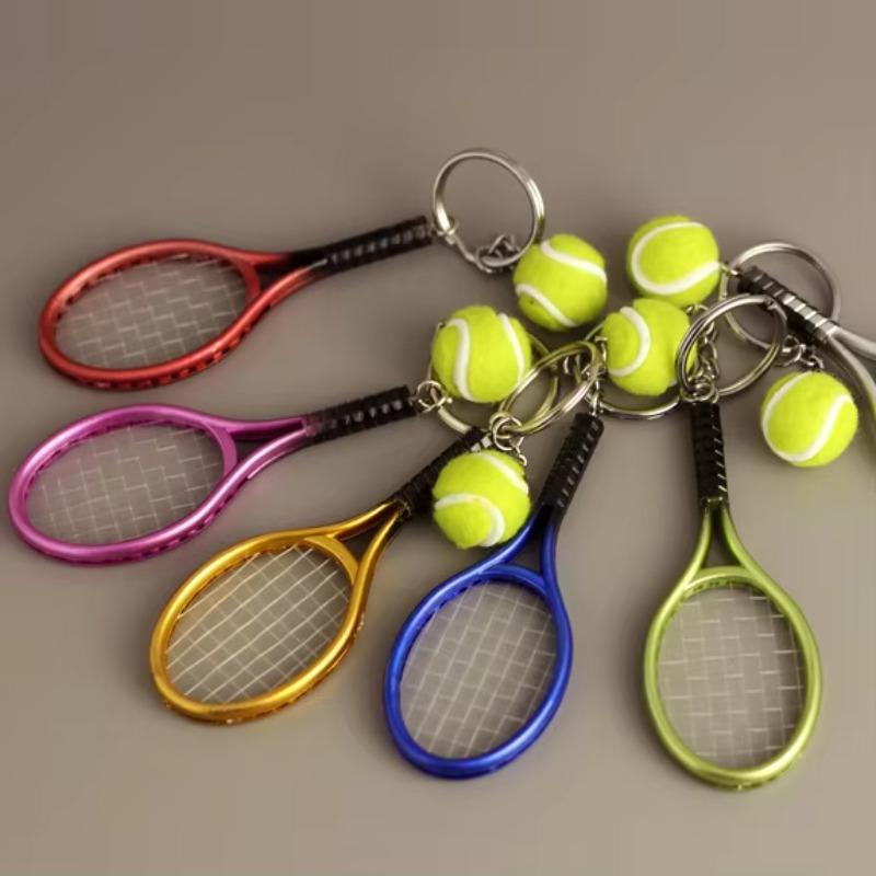 Simulated Mini Tennis Racket Keychain for Women Men Metal Ca - TikTok ...