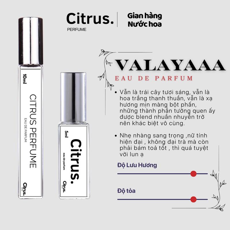 5 10ml Nữ De marly Valaya EDP phấn sang note sáng Nước hoa Women Cosmetic Perfume Xịt Thơm Trà