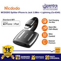 Gambar MCDODO Splitter iPhone to Jack 3.5Mm + Lightning Conveter ( Ca-6340 ) dari Sentra Digital Kota Surabaya 1 Tokopedia