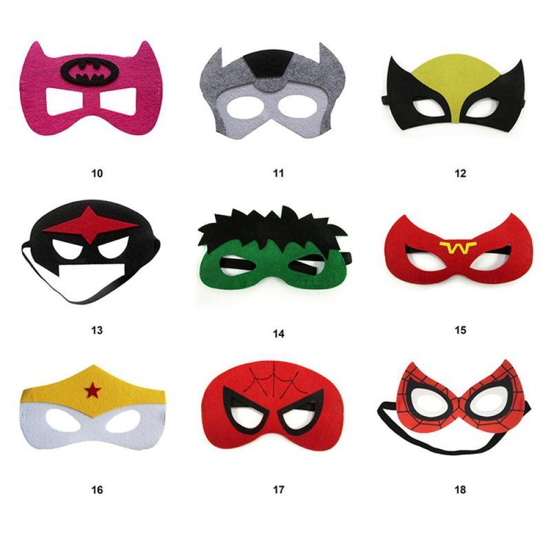 YOUNGSTAR Halloween Superhero Masks Christmas Birthday Party Spiderman Hulk Iron Man Cosplay Mask For Kids Children E8M8 Accessory 8