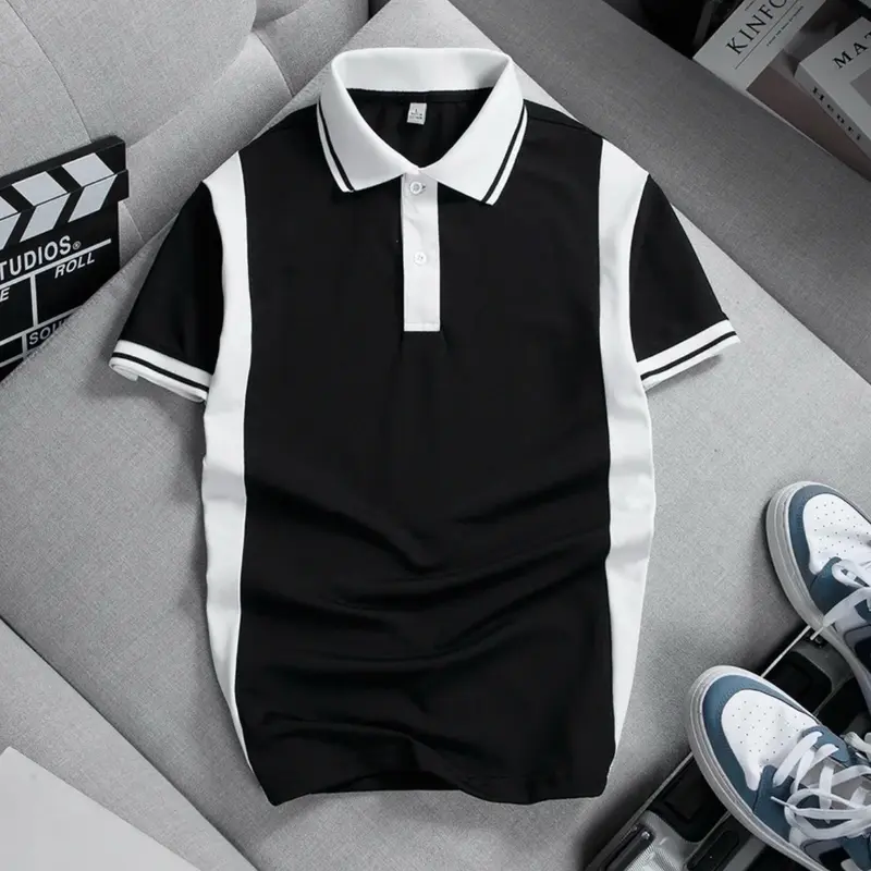 ÁO POLO PHỐI SỌC VẢI THUN CÁ SẤU POLY 1