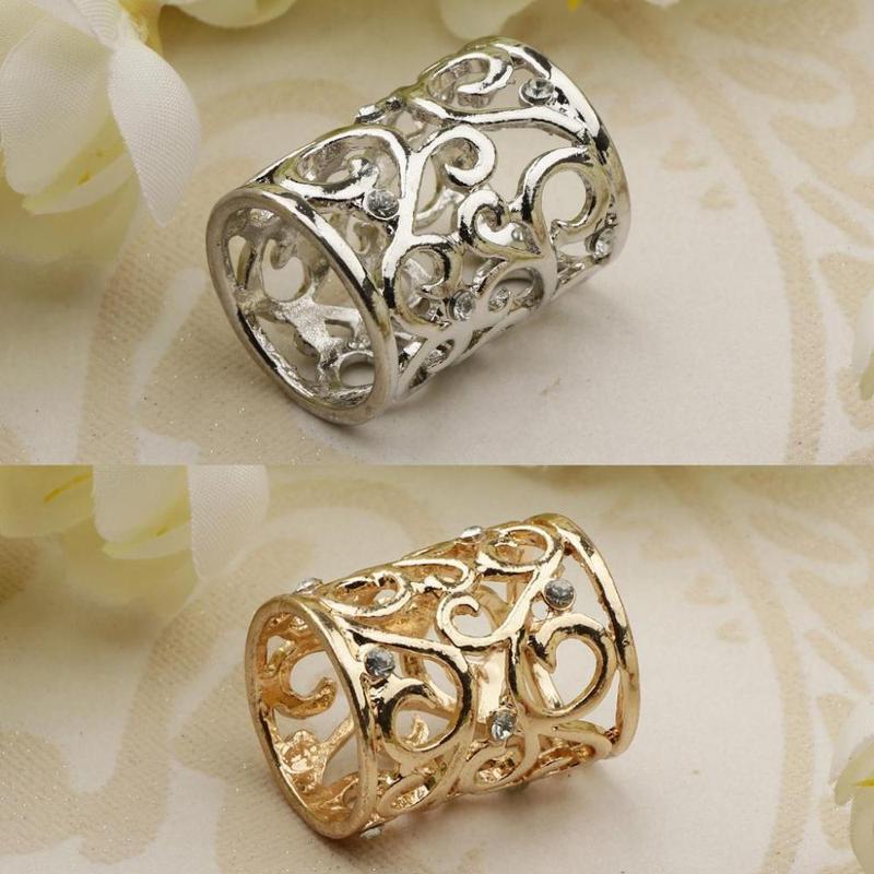 Women Ladies Cylinder Scarf Silk Scarf Buckle Clip Holder 4