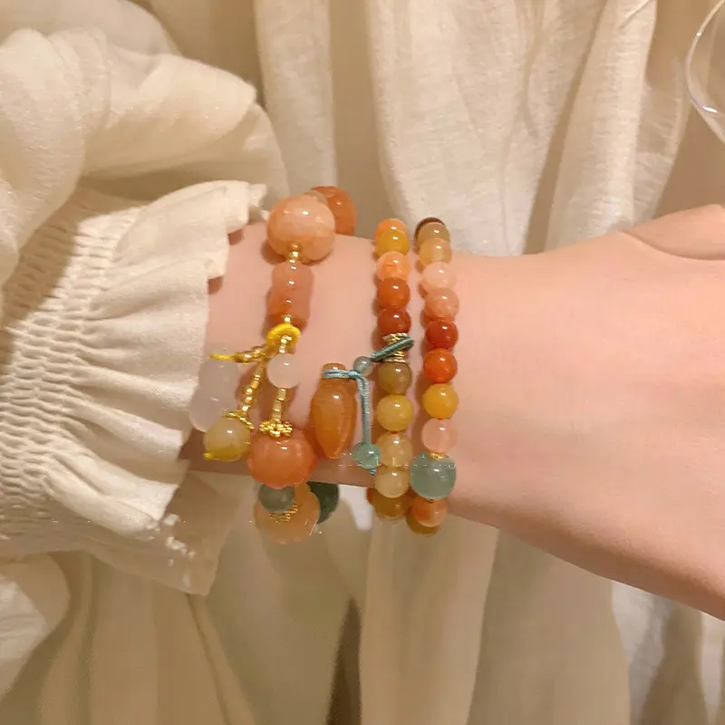 Gelang Manik-manik Labu Cina Baru Gaya Kuno Labu Ashi Desain Ornamen Tangan Untuk Gelang Wanita 2
