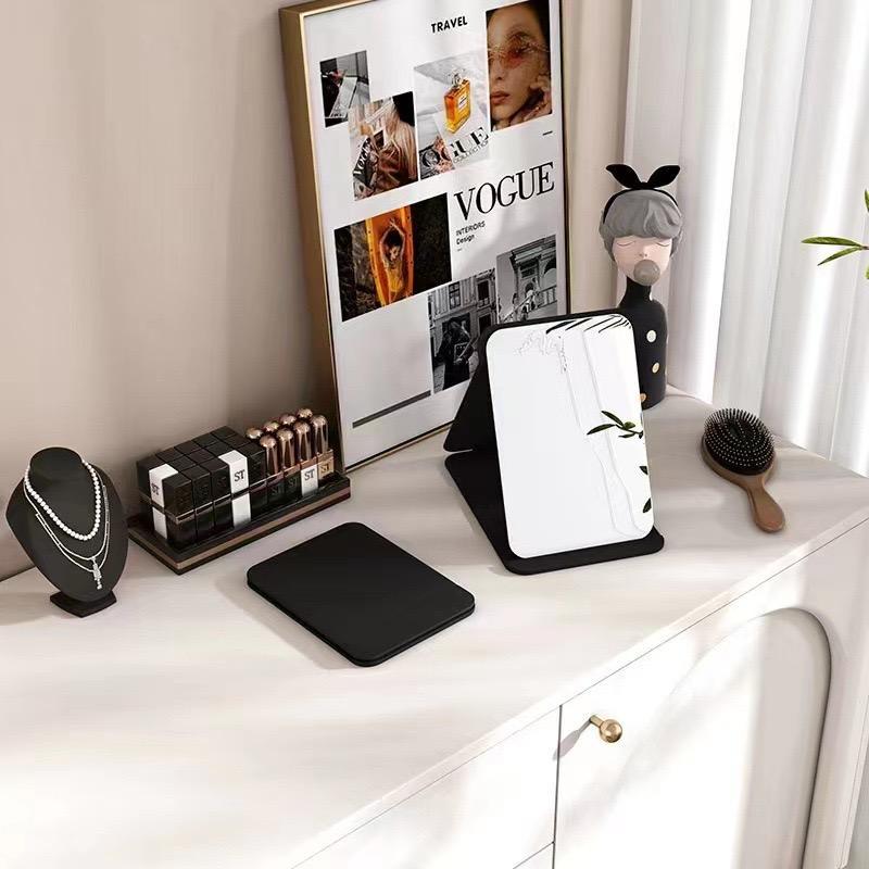 LED Light Adjustable Portable Travel Folding Makeup Mirror with Light, USB Rechargeable Desktop Makeup Mirror, High Beauty Gift Makeup Mirror 8