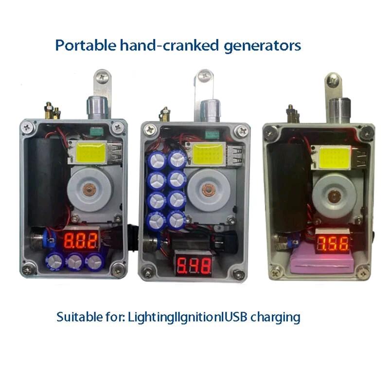 [Siêu tụ] Máy phát điện cầm tay, chiếu sáng, sạc USB, thích hợp cho cắm trại ngoài trời, chiếu sáng mất điện, sạc khẩn cấp, thí nghiệm DIY