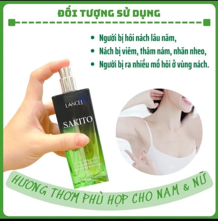 Product Introduction of Xịt khử mùi hôi nách Sakito 50 ml Sản phẩm kiểm soát mùi hôi Có hoa Xịt Thơm 3
