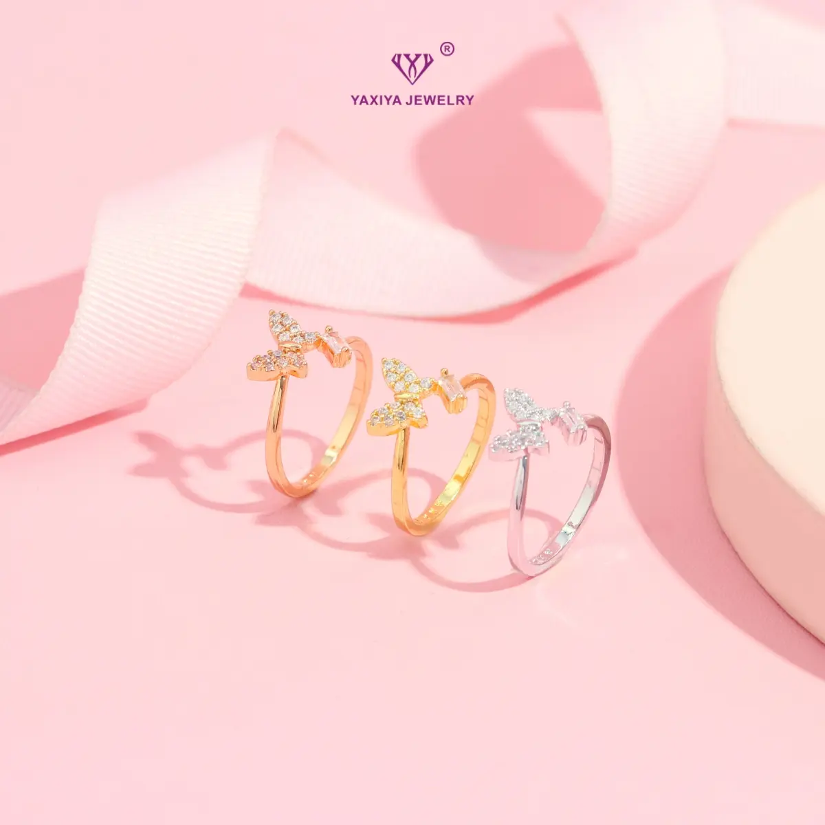 Yaxiya Cincin Wanita Motif Kupu/Butterfly Aesthetic Aksesoris 103