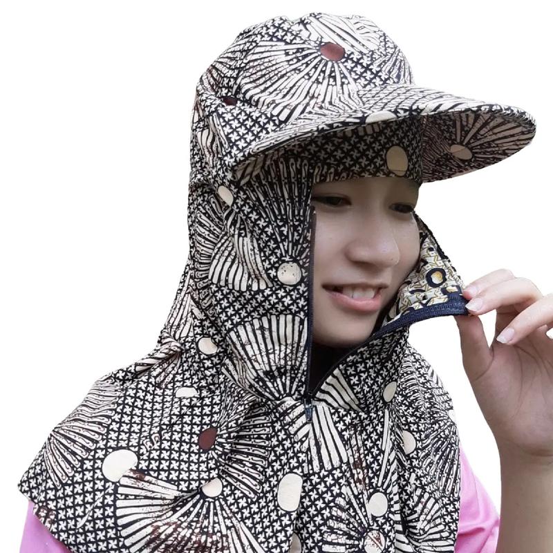 NÓN CHỐNG NẮNG DÂY KÉO 1 BÊN Women non thoitrang khau trang khẩu vải 0