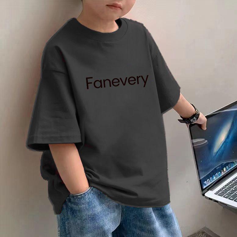 Boys' short-sleeved thin summer children's new tops summer middle-aged and older children's loose and versatile bottoming children's clothing 2