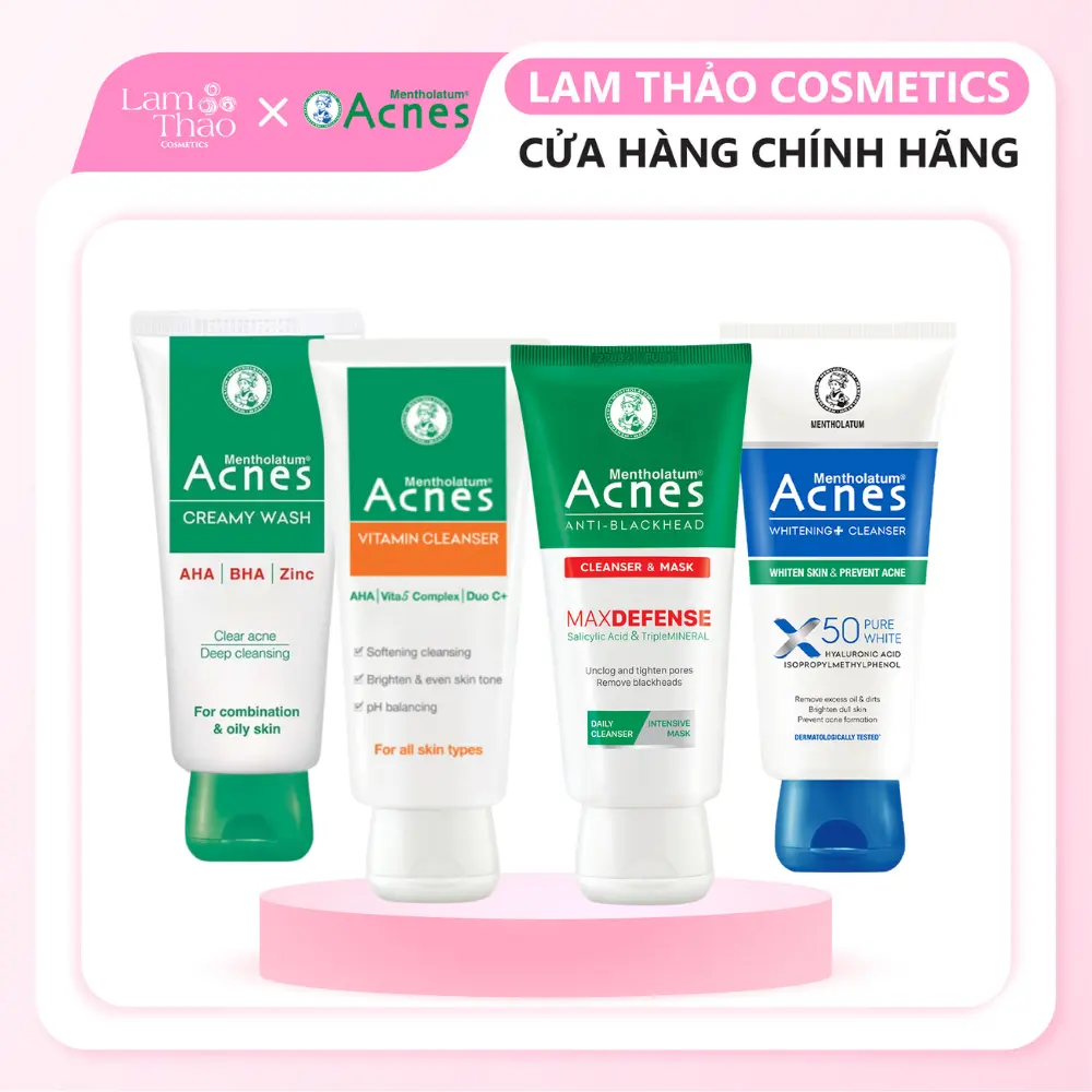 Kem , Sữa Rửa Mặt Hỗ Trợ Làm Sạch Da Acnes Nữ Skincare Women Đường