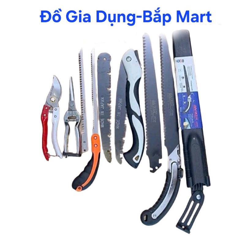 Combo 8 món làm vườn Nhật Bản: Kéo cắt, kéo tỉa, cưa gấp + lưỡi, cưa lách + lưỡi, cưa banker + lưỡi